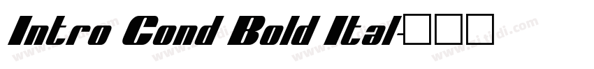 Intro Cond Bold Ital字体转换